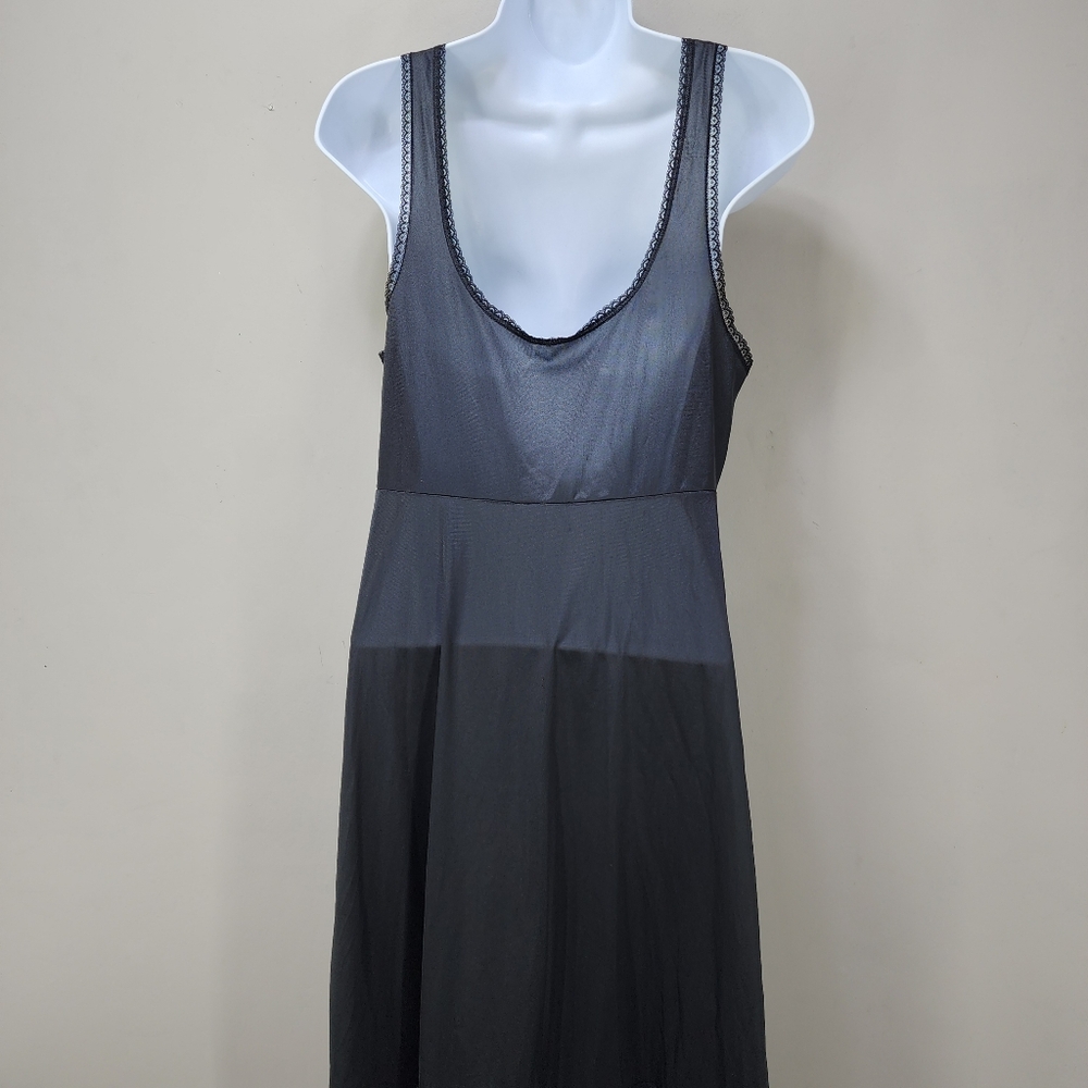 70's Vintage Sears Lace Trim Full Slip Dress - Picture 4 of 10